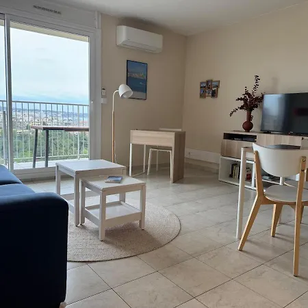 L'Escale Azur - Apt 2 Prs - Vue Mer Et Cap D'Antibes